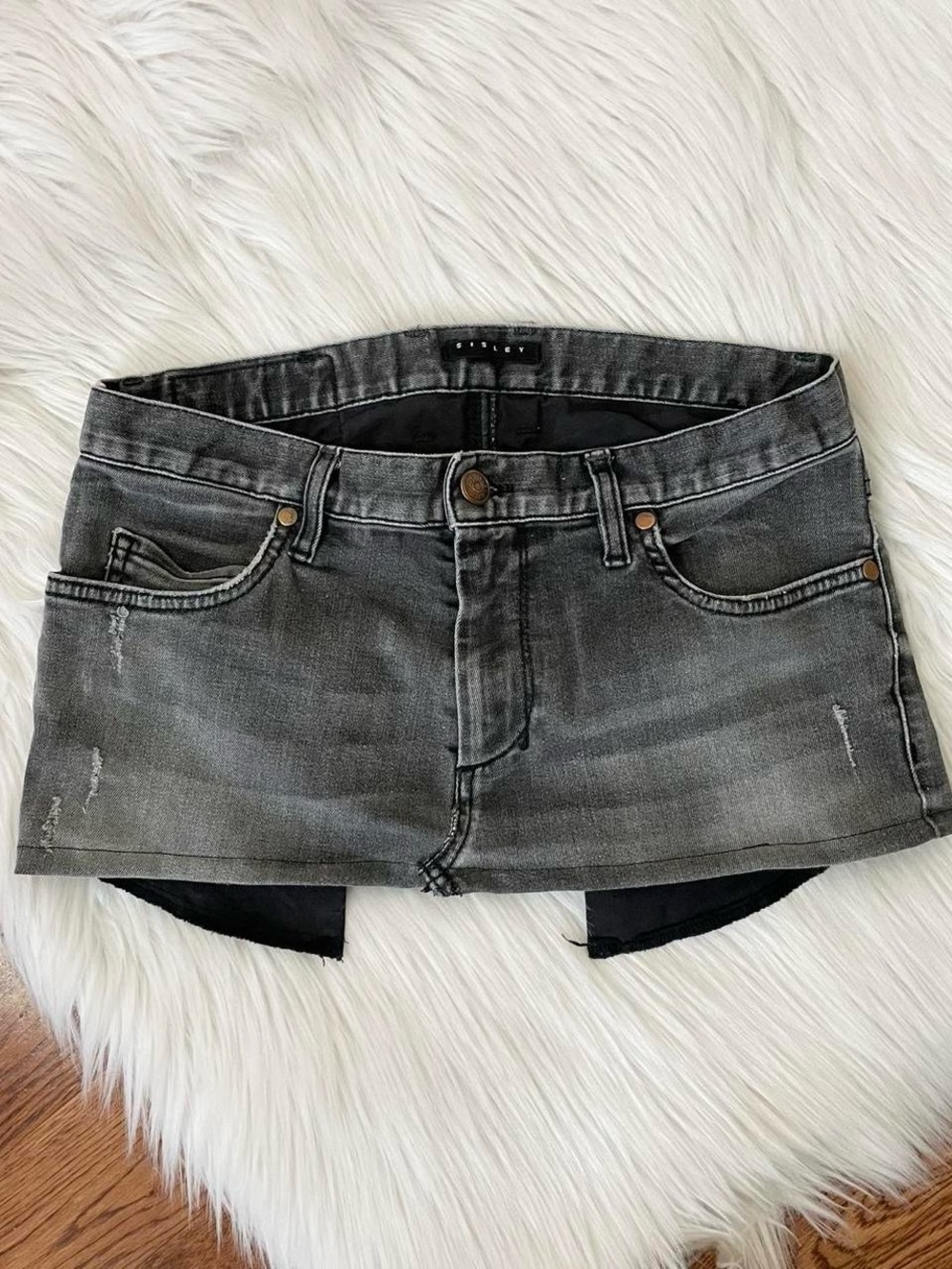 Vintage Y2K micro mini jean skirt by Sisley